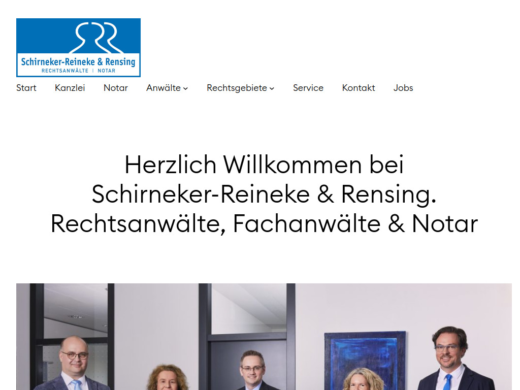 Website von Rechtsanwälte Schirneker-Reineke & Rensing in Bad Salzuflen