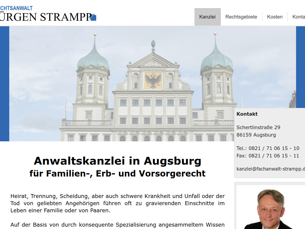Website von Anwalt für Familienrecht und Erbrecht in Augsburg