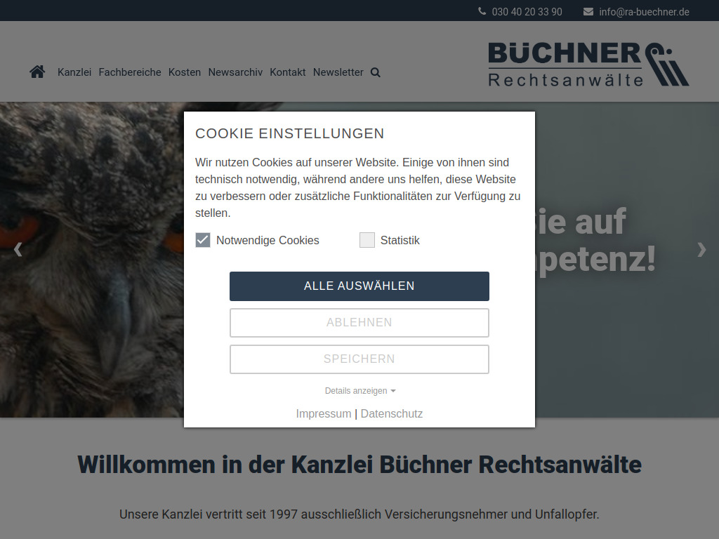Website von Startseite in Rn