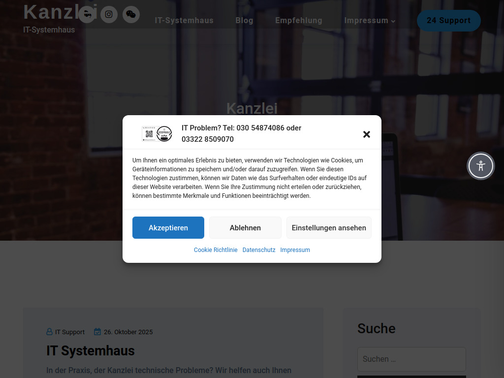 Website von IHR Servicemitarbeiter – IT & EDV Systemhaus GmbH in Berlin