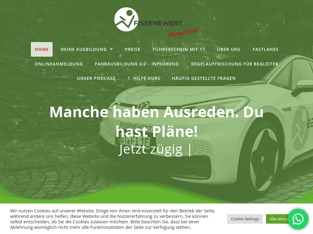Website von Fahrschule Fissenewert in Rheda-Wiedenbrück