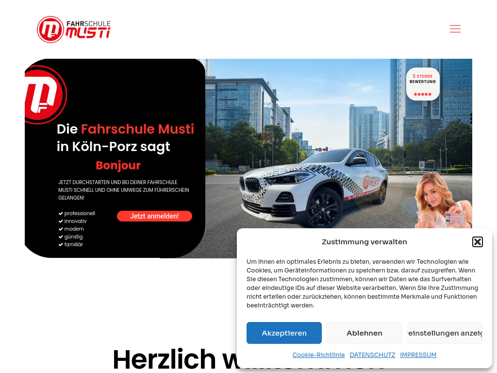 Website von Fahrschule Musti in Köln