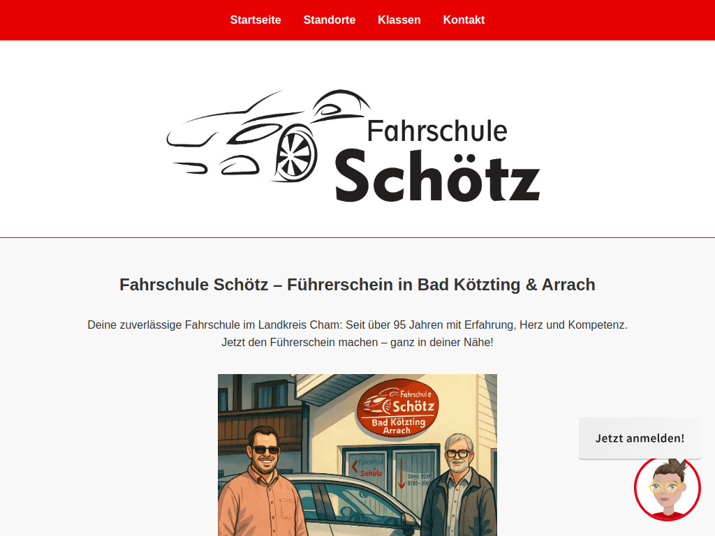Website von Fahrschule Schötz in Bad Kötzting