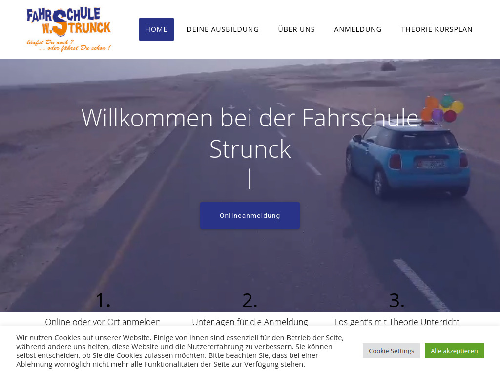Website von Fahrschule Wolfgang Strunck in Bad Tölz