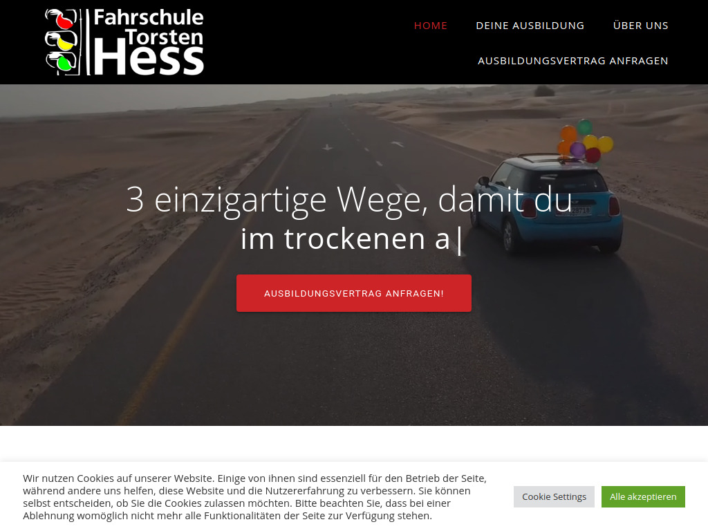 Website von Fahrschule Torsten Hess in Bensheim