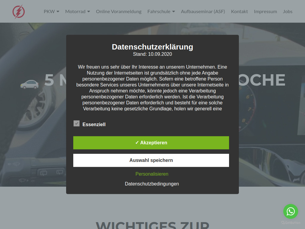 Website von Fahrschule Flash in Berlin