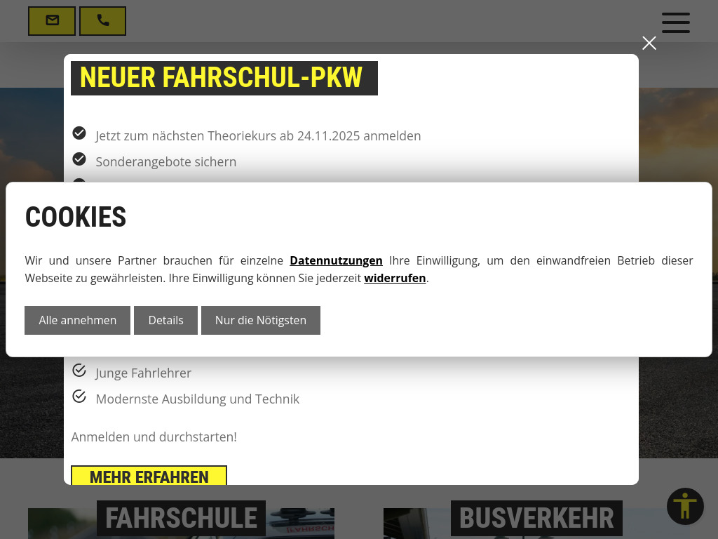 Website von Busverkehr Gerd Schmidt GmbH in Lauchhammer