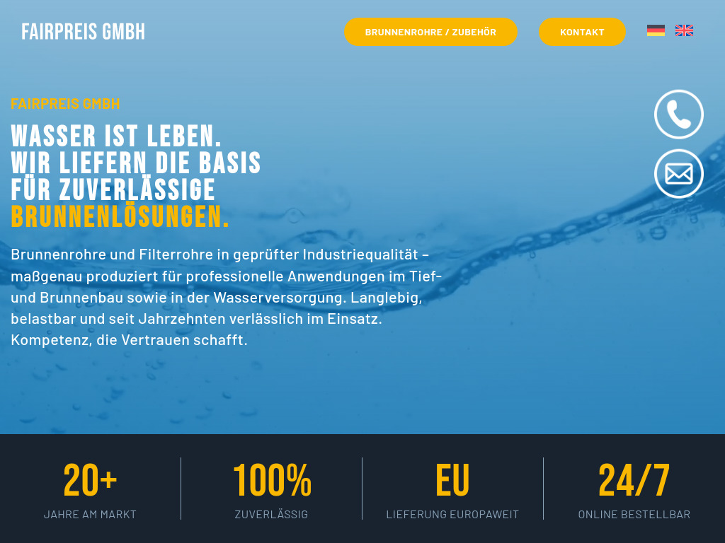 Website von FairPreis GmbH in Kamp-Lintfort
