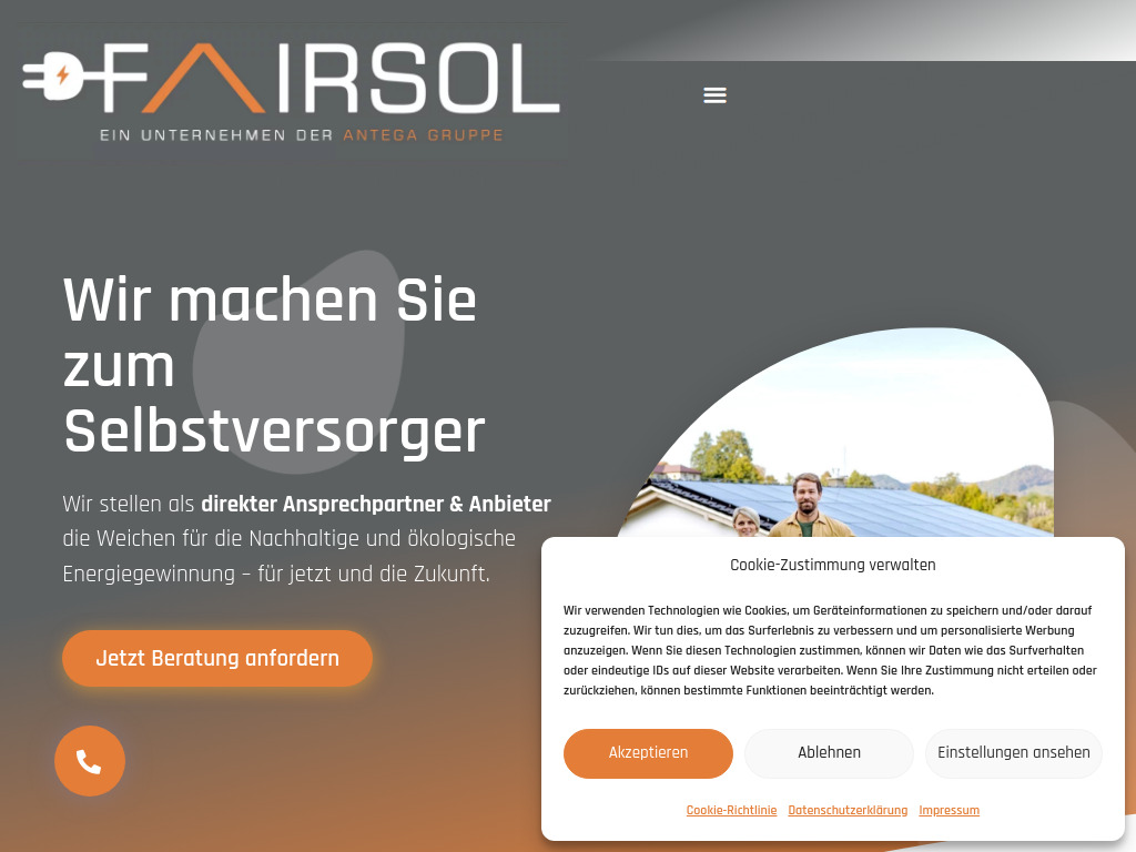 Website von antega Group GmbH in Ettlingen