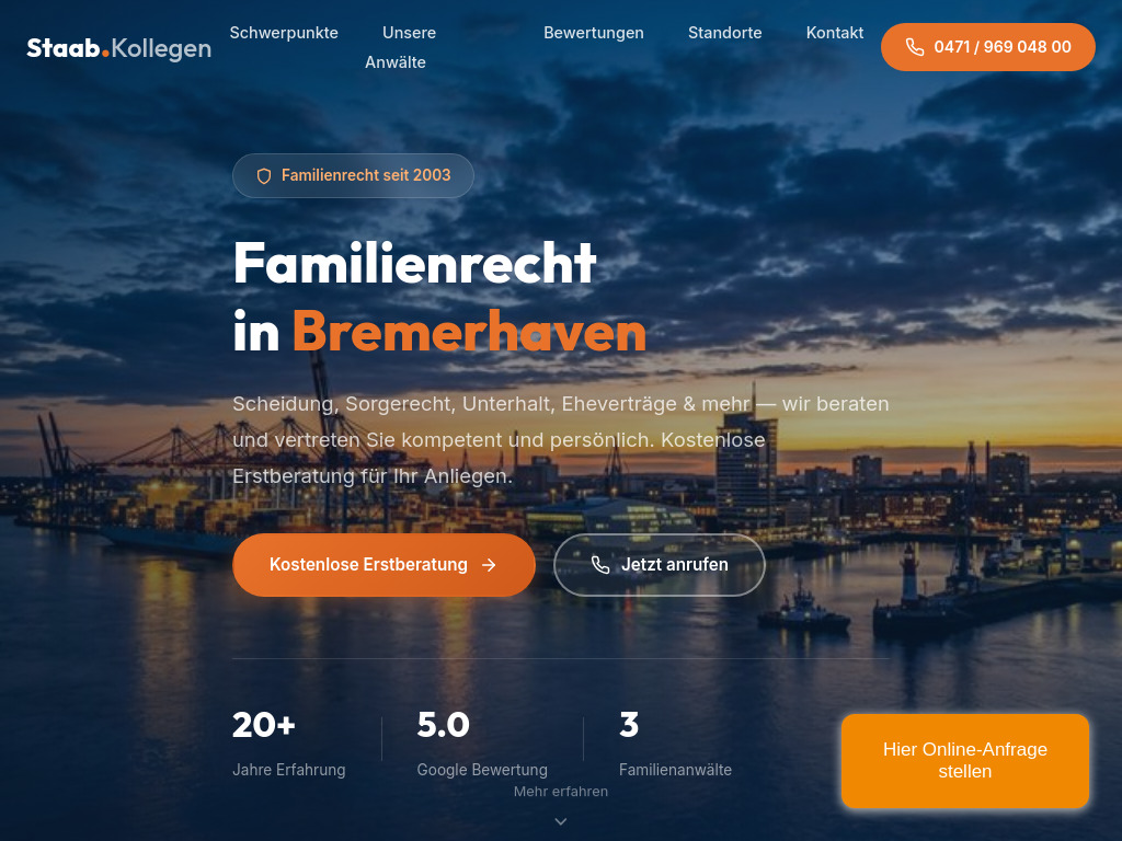 Website von Staab.Kollegen GbR in Bremen