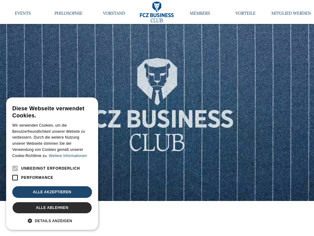 Website von FCZ-Business Club in Zürich