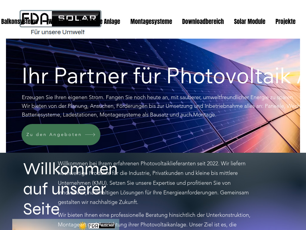 Website von F.D.A. GmbH in Graz