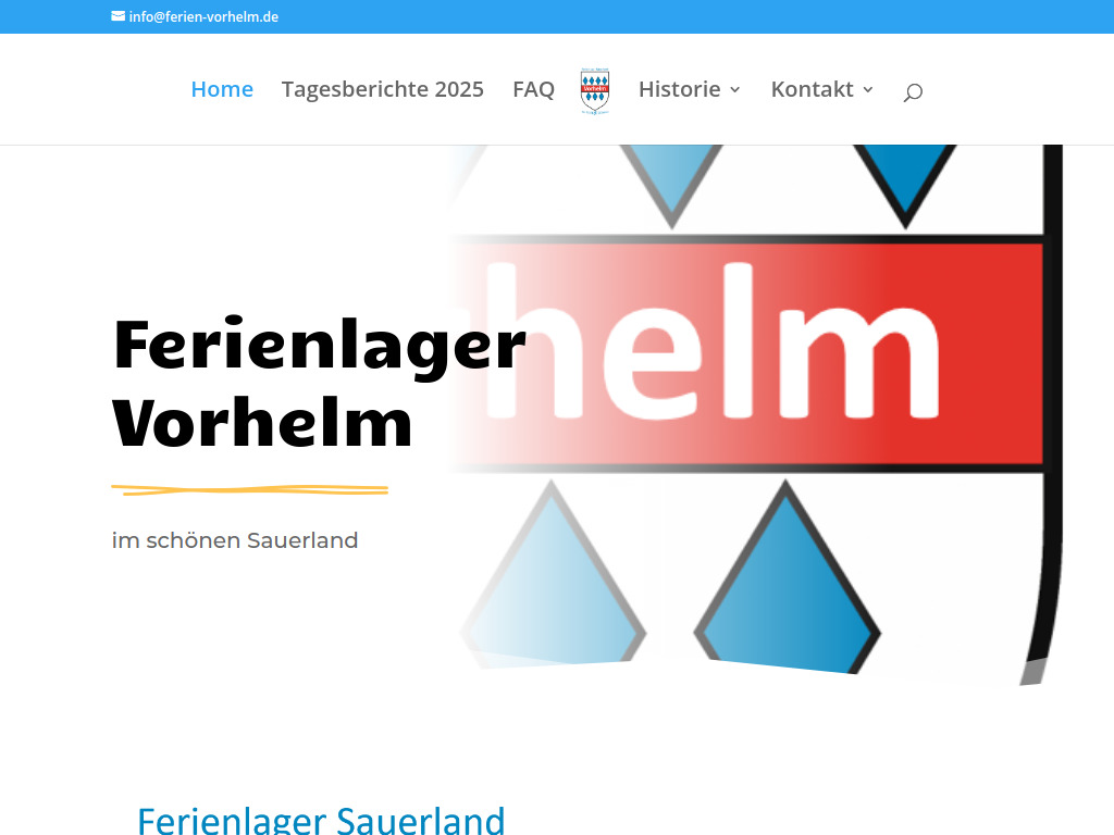 Website von Ferienlager Vorhelm