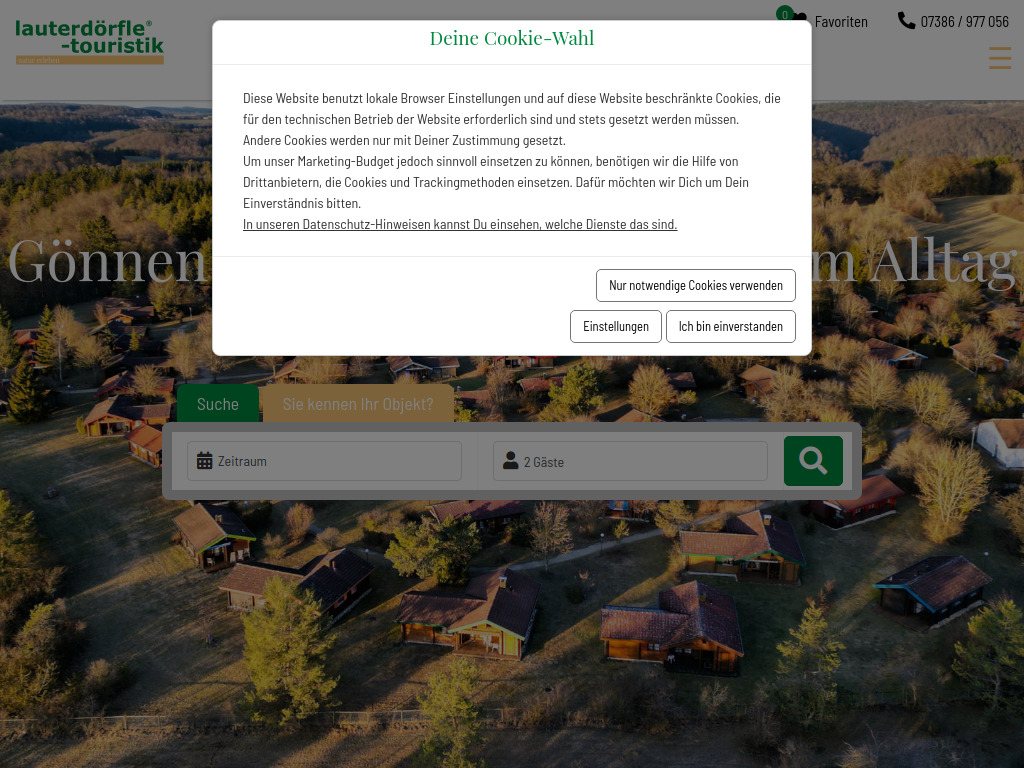 Website von Lauterdörfle-Touristik in Hayingen