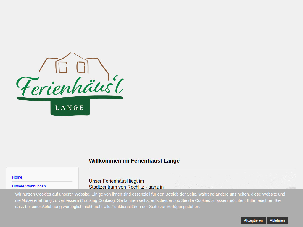 Website von Ferienhaus Lange in Rochlitz OT Döhlen