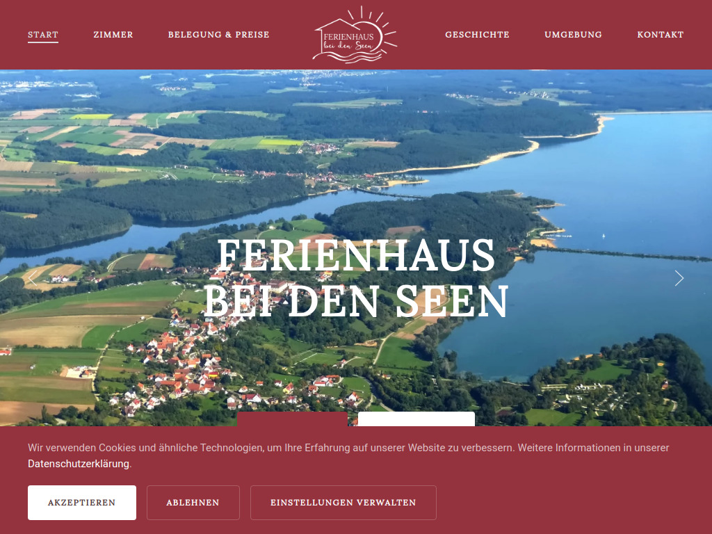 Website von Ferienhaus bei den Seen in Markt Absberg