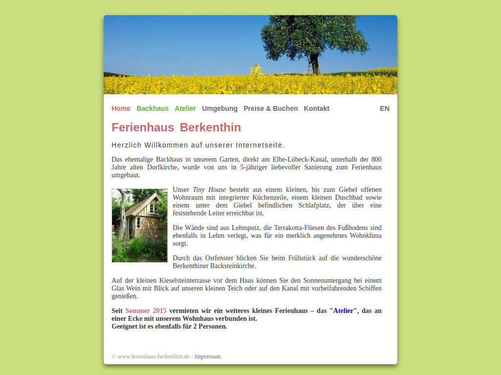 Website von Christiane und Gerd Wichmann in Berkenthin