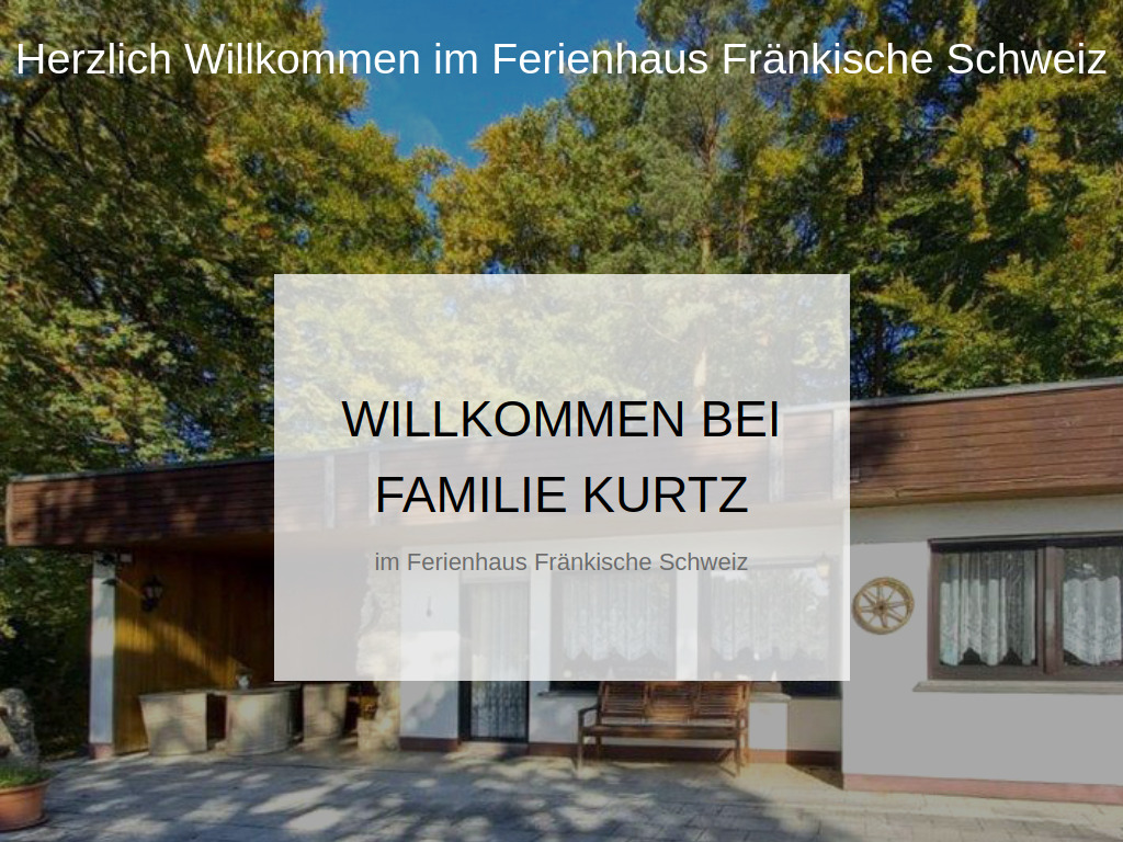 Website von Ferienhaus in der Fränkischen Schweiz