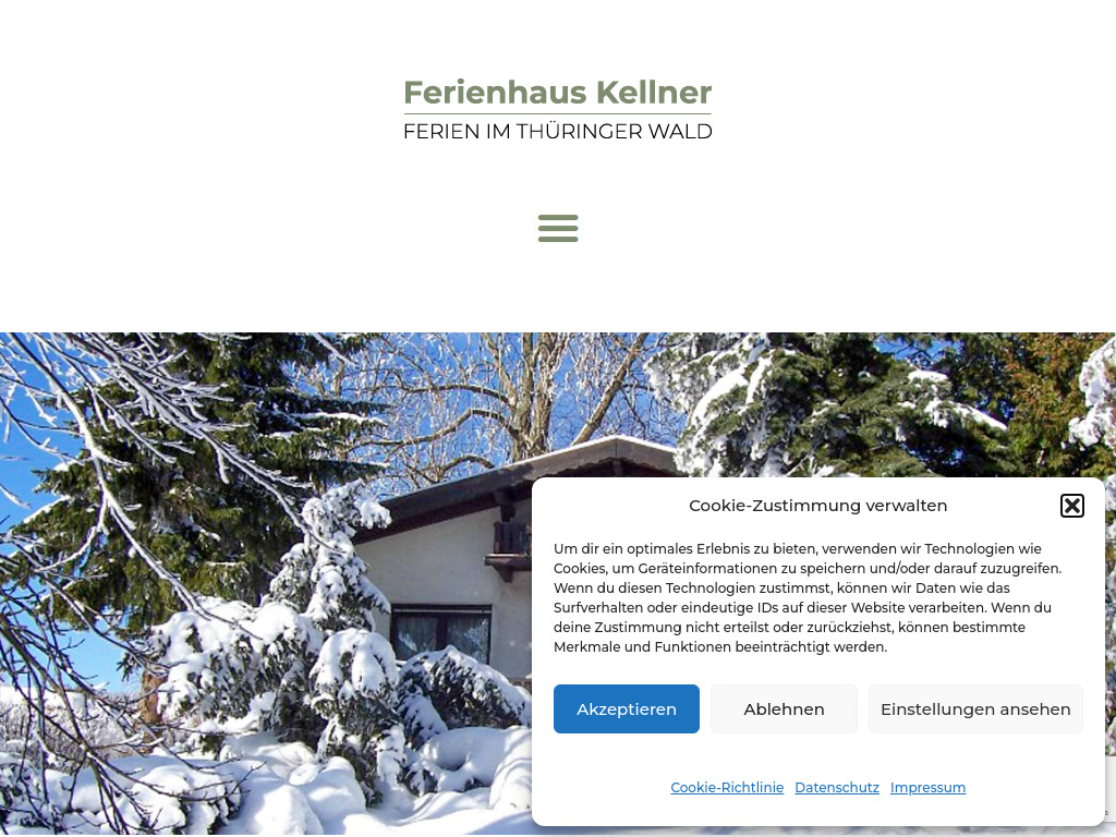 Website von Ferienhaus Kellner in Föritztal