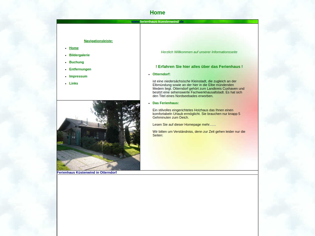 Website von Rose Ferienhäuser in Otterndorf