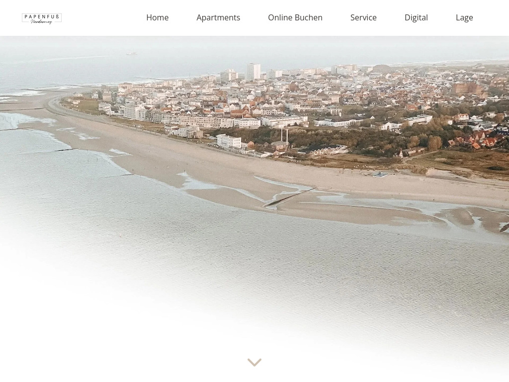 Website von Ferienhaus Papenfuß Norderney in Norderney