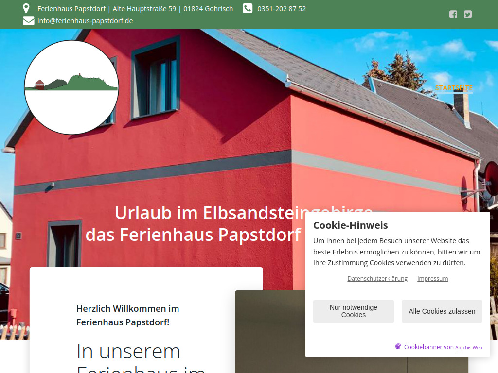 Website von Brinkel & Brinkel GbR in Gohrisch