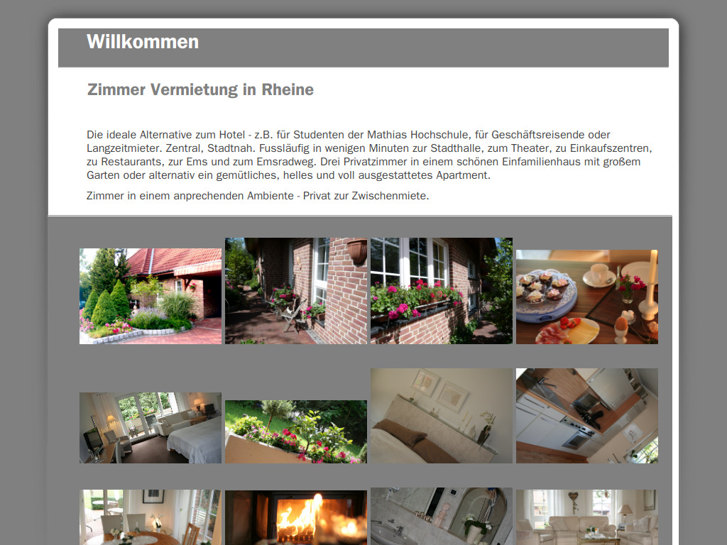 Website von Ferienhaus Rheine in Rheine