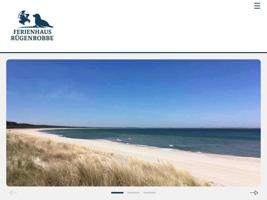 Website von Ferienwohnungen Rügenrobbe in Glowe