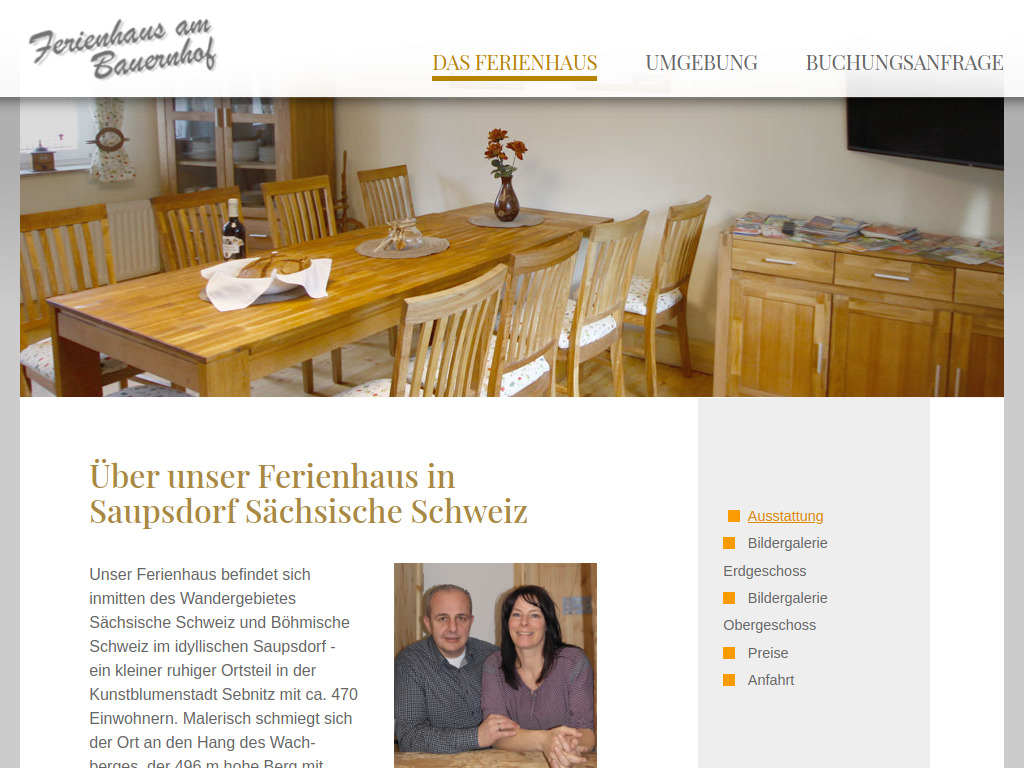 Website von Annett und Hartmut Henke in Saupsdorf