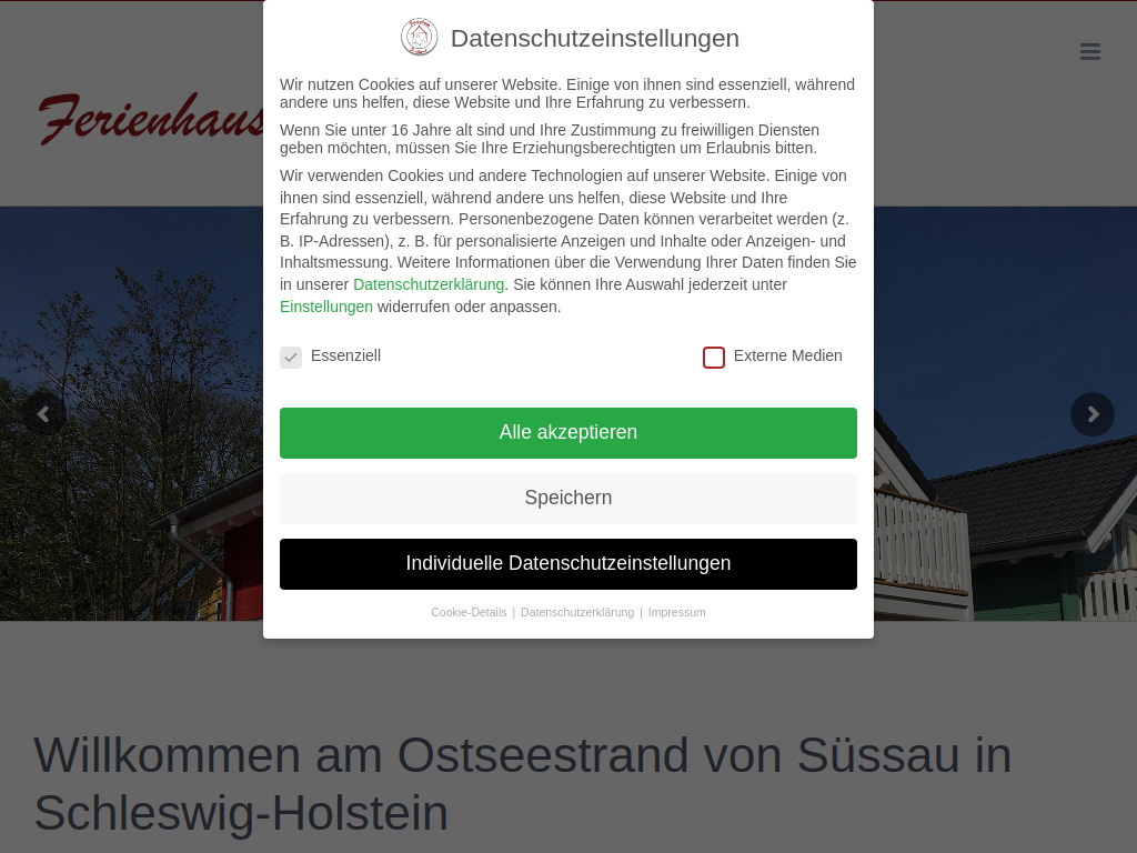 Website von Ferienhaus Seehund