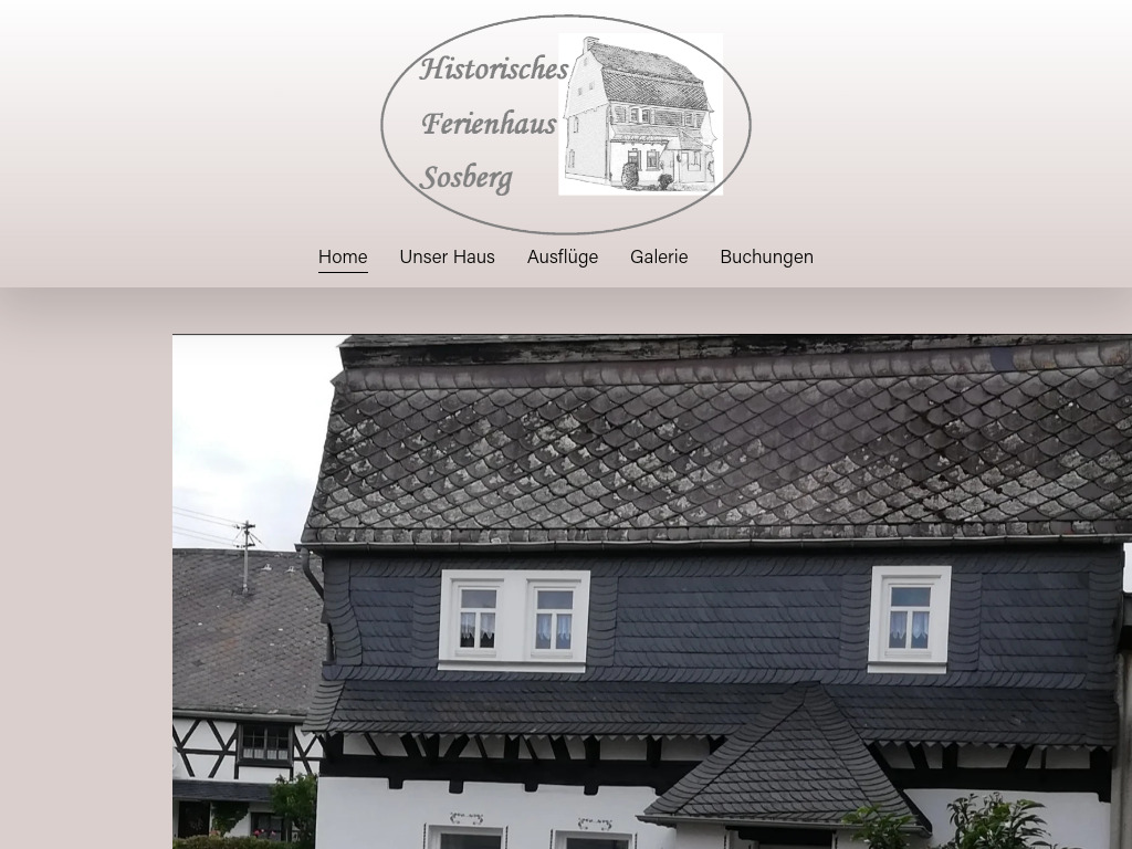 Website von Historisches Ferienhaus Sosberg
