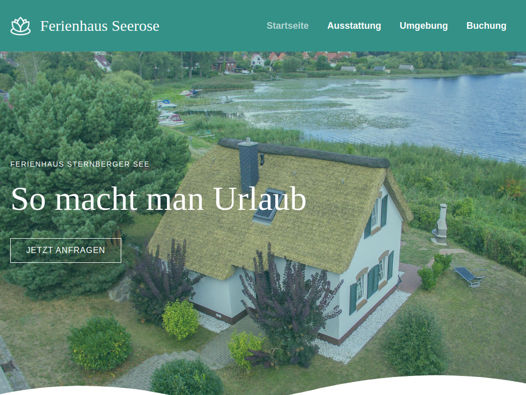 Website von Private Ferienhausvermietung Ulrich Rieger in Oberursel