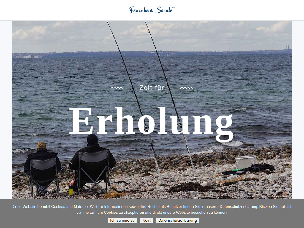 Website von Ferienhaus Svante in Glowe