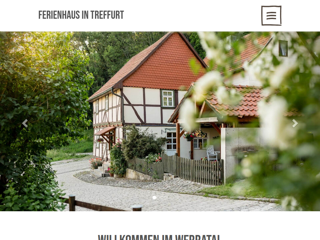 Website von Ferienhaus Treffurt Manja Rosenbusch in Treffurt