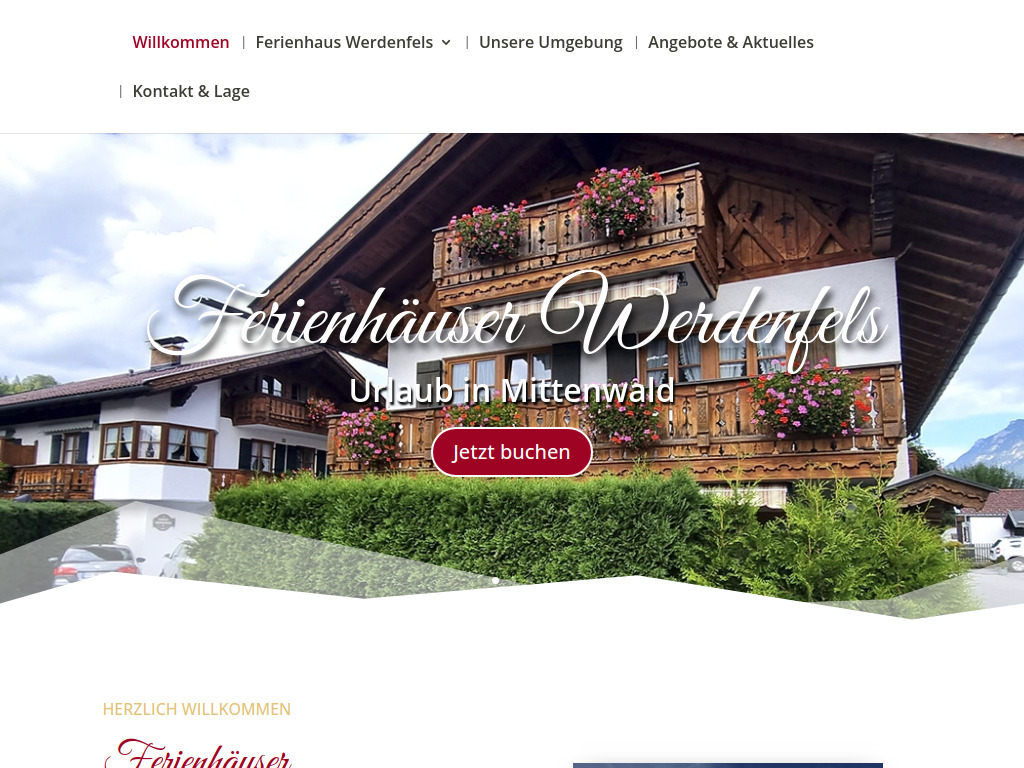 Website von Willkommen in Mittenwald