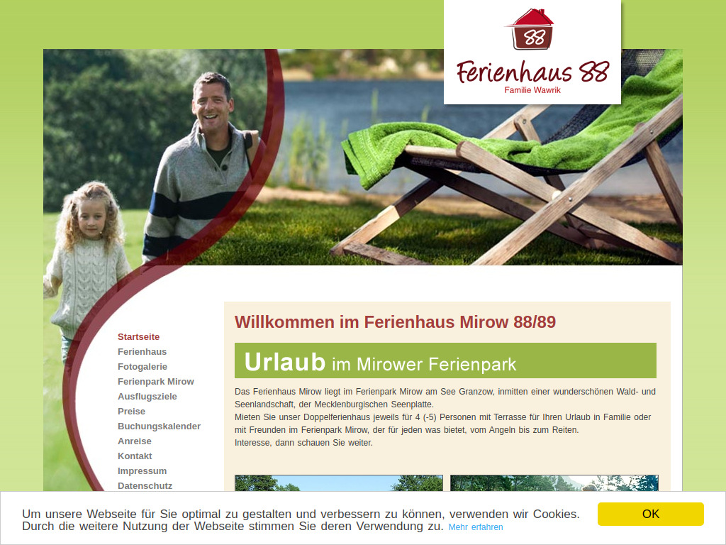 Website von Ferienhaus 88 - Mirow :: Startseite in Mirow
