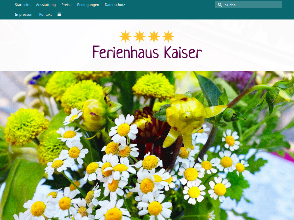 Website von Ferienhaus Kaiser in Kraichtal-Bahnbrücken