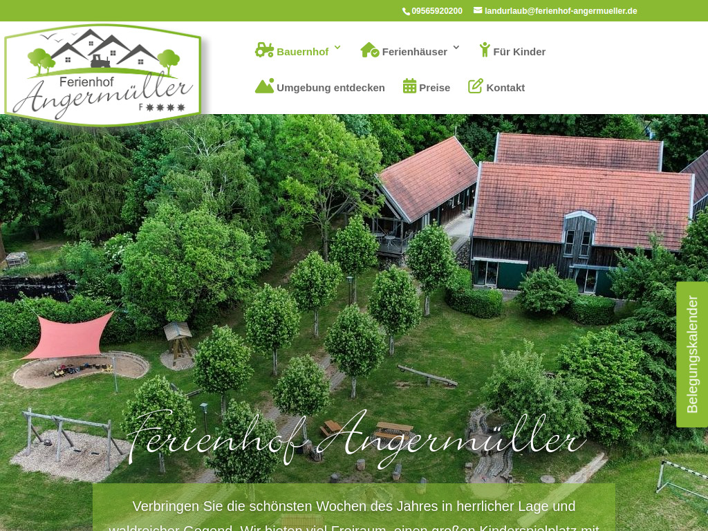 Website von Ferienhof Angermüller in Lichtenfels