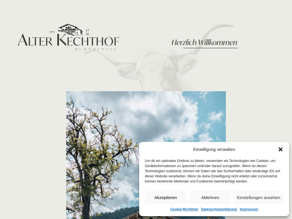 Website von Ferienhof Kecht in Ruhpolding