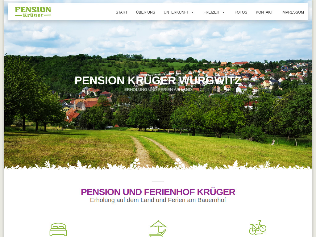 Website von Pension Krüger in Freital-Wurgwitz