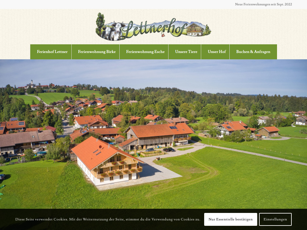 Website von Lettnerhof in Gaißach-Mühl