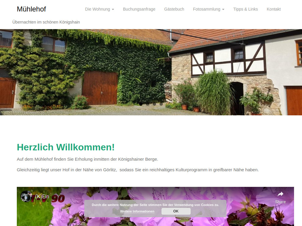 Website von Mühlehof in Königshain