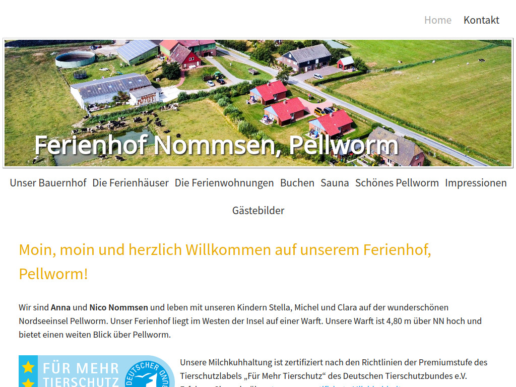 Website von Anna und Nico Nommsen in Pellworm