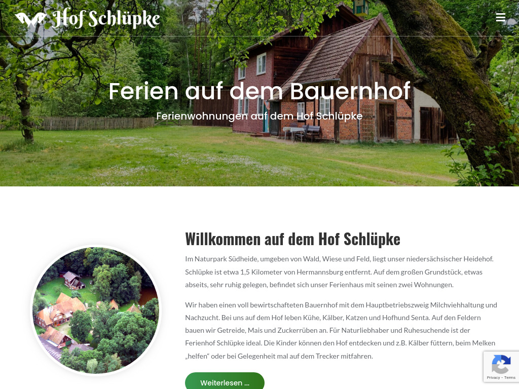 Website von Hof Schlüpke in Hermannsburg