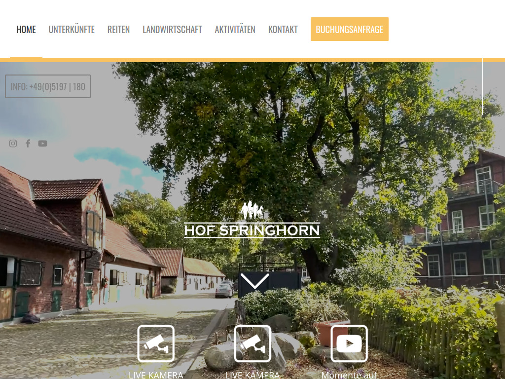 Website von Hof Springhorn in Soltau