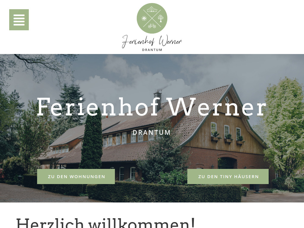 Website von Ferienhof Werner in Emstek-Drantum