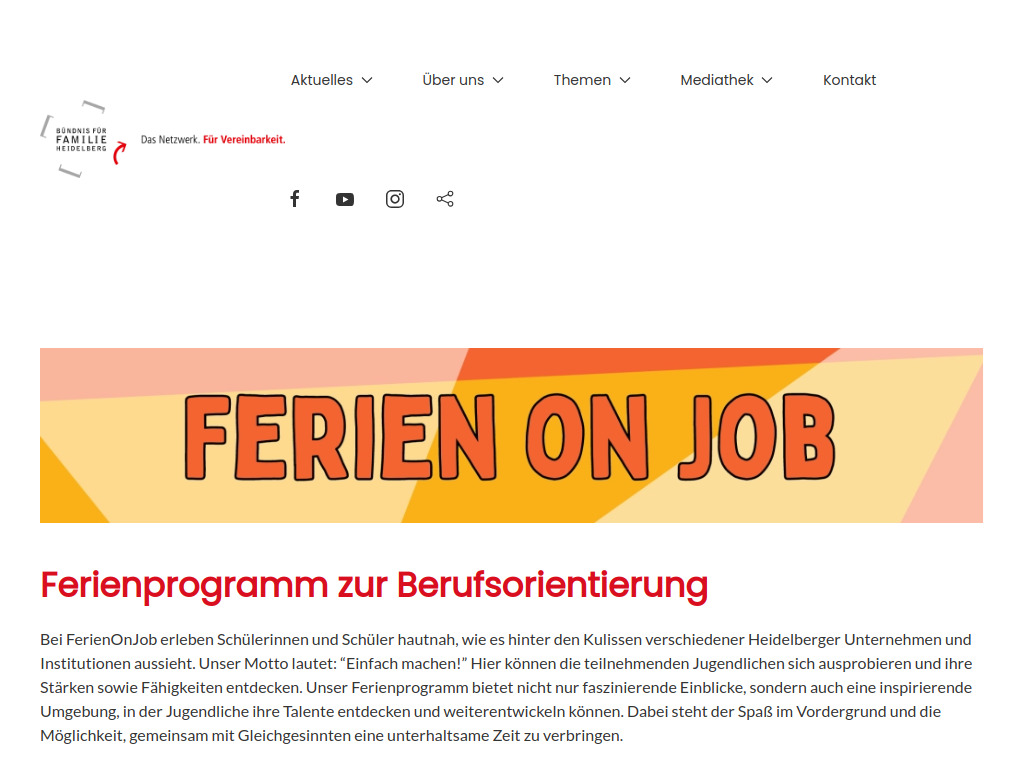 Website von Heidelberger Dienste gGmbH in Heidelberg