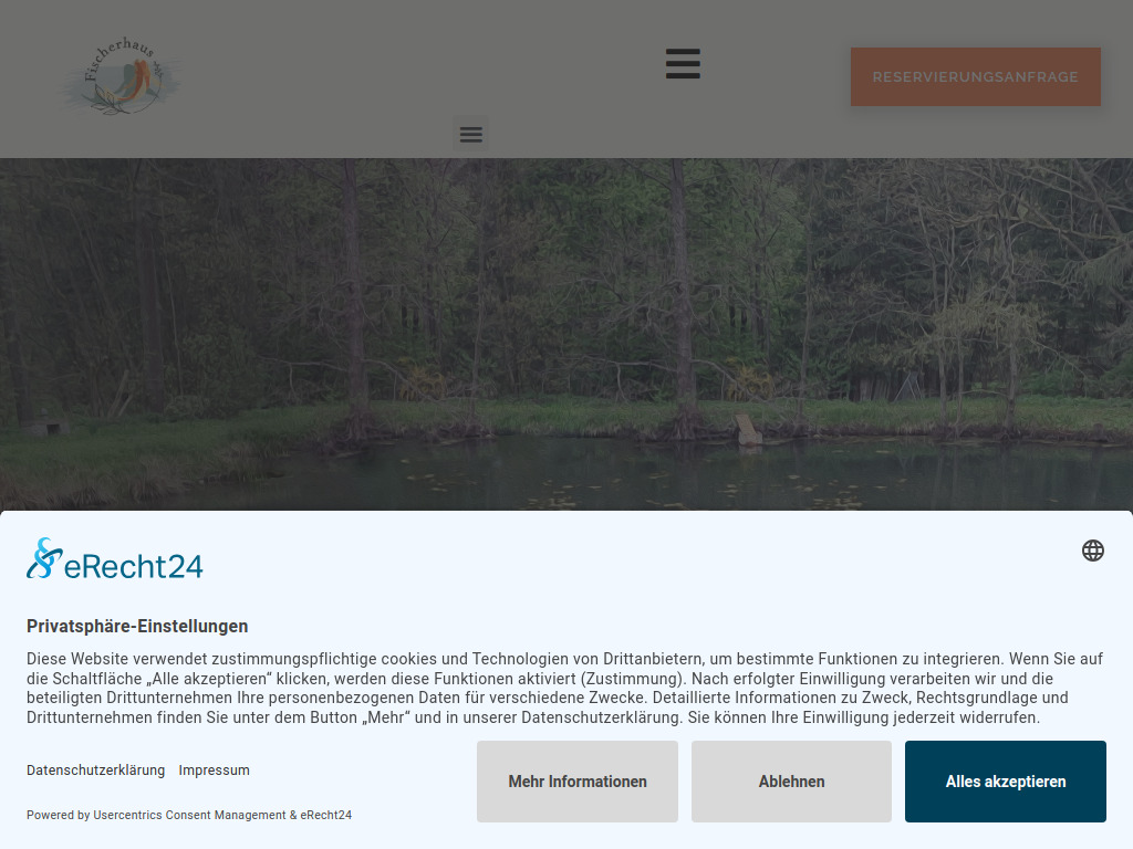 Website von Ferienparadies Fischerhaus in Burgthann