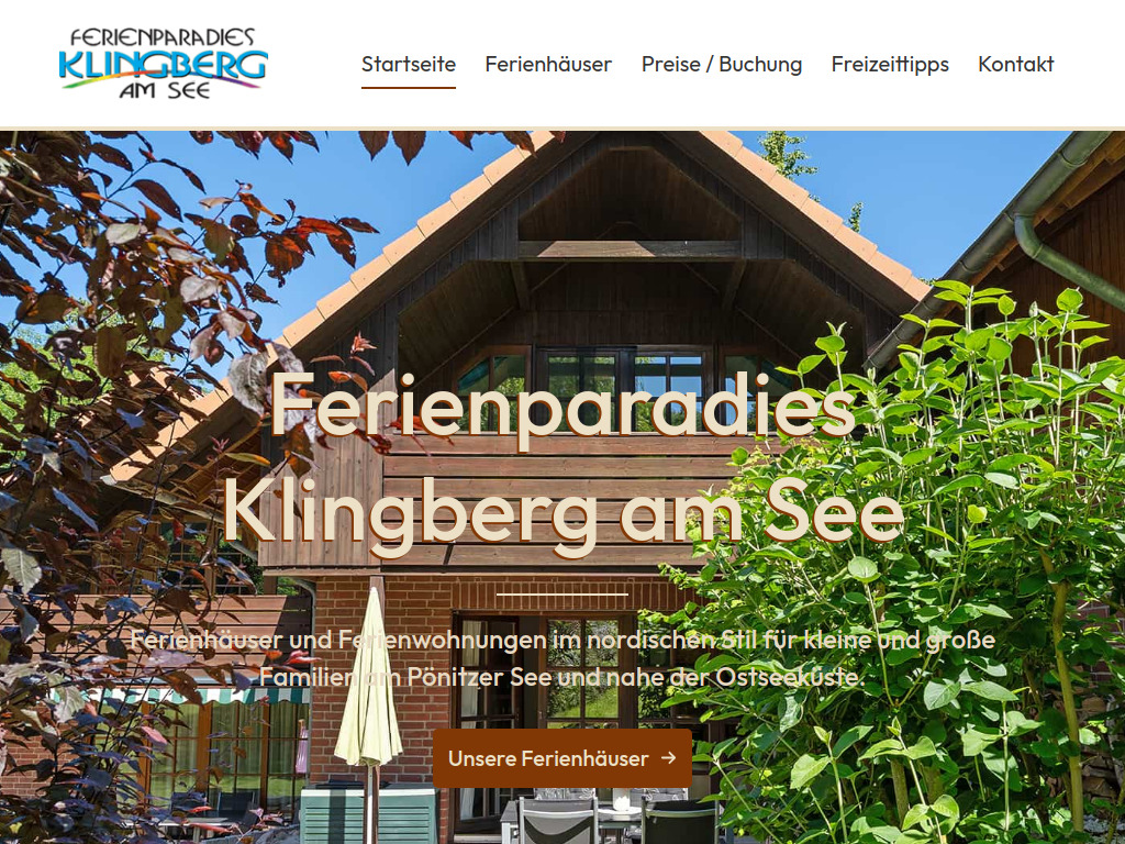 Website von Vermittlungsagentur MB-Ferien in Scharbeutz-Klingberg