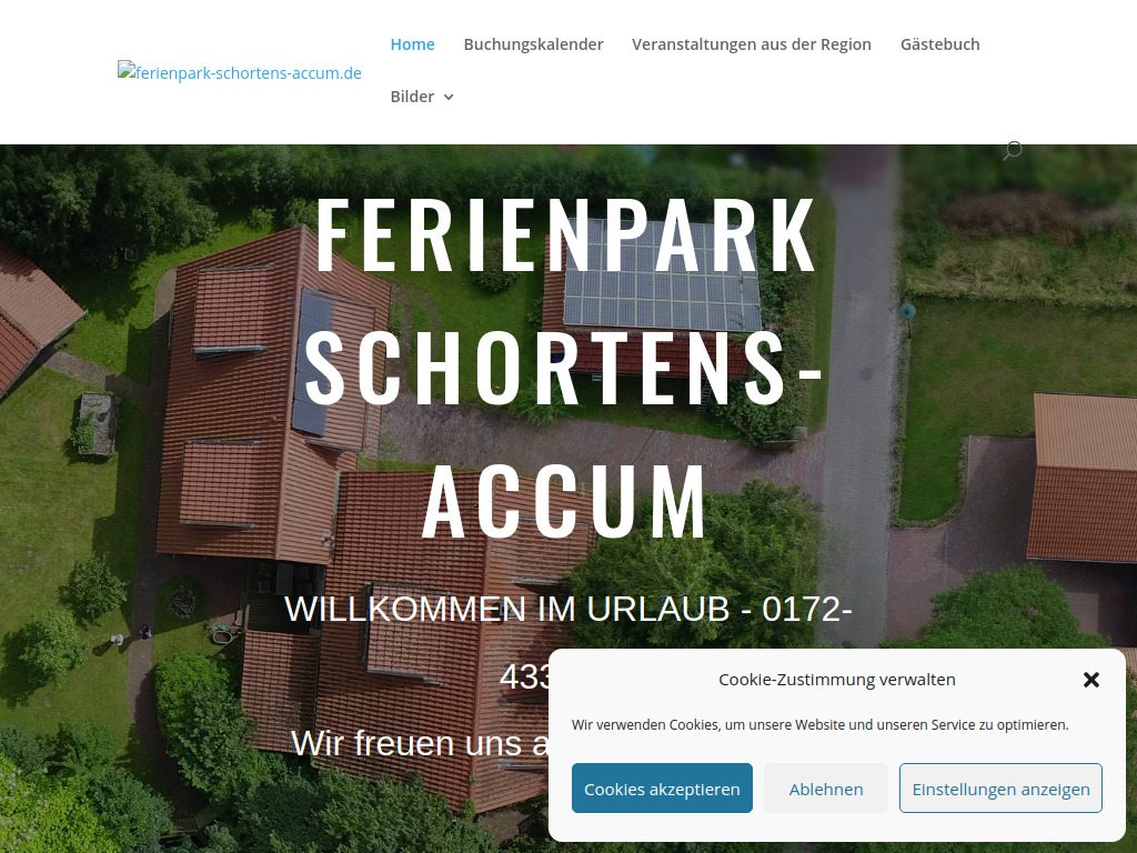 Website von Ferienpark Schortens-Accum in Schortens